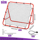 Swpeet Duarble Foldable Football Training Rebounder Net with Thickened Tube and Rope Assortment Kit, Training Soccer Kickback Target Goal Net Perfect for Backyard Soccer Practice and Soccer Training