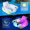 DeeprBlu Inflatable Pool Floats Chair with Color Changing Light,Solar Powered Water Float for Adults with 2 Cup Holders & 2 Armrests, Beach Float Pool Sofa, Pool Raft Lounge Floaties for Adult