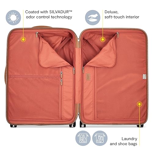 DELSEY PARIS Chatelet Air 2.0 Hardside Luggage with Spinner Wheels, Angora, Checked-26 Inch Trunk, Chatelet Air 2.0 Hardside Luggage with Spinner Wheels