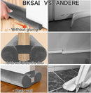 BKSAI Door Draft Stopper for Doors 31-39" No Adhesive Draft Stopper for Bottom of Door Draught Excluder Under Door Wind Blocker Reduce Noise Draught Excluder Sweep Sound Proof(Grey)