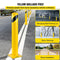 VEVOR Safety Bollard, 122cm Height Bollard Post, 11cm Diameter Steel Pipe Safety Bollard Post, Yellow Steel Bollard, Steel Safety Bollard with 8 Anchor Bolts, Perfect for Traffic-Sensitive Area