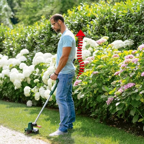 Bosch 18V Cordless Lawn Grass Line Trimmer Whipper Snipper with 1 x 2.5ah Battery & Fast Charger, 26cm, Ergonomic V Handle (UniversalGrassCut 18). Made in Europe