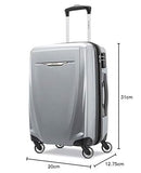 Samsonite Winfield 3 DLX Hardside Luggage with Spinner Wheels, Silver, 3-Piece Set (20/25/28), Winfield 3 DLX Hardside Expandable Luggage with Spinners