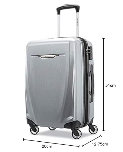Samsonite Winfield 3 DLX Hardside Luggage with Spinner Wheels, Silver, 3-Piece Set (20/25/28), Winfield 3 DLX Hardside Expandable Luggage with Spinners