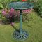 Bird Bath Wash Ornament Garden Feeder Statue with Pebbles Outdoor Decor 70cm