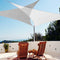 Triangle Sun Sail Shade Waterproof, Sun Shade Sail 4m x 4m x 5.7m, Grey Right Angle Garden Canopy Sun Shade Sail Canopy, Outdoor Garden Patio Party Sunscreen Awning, Triangle Canopy with 3 Free Rope