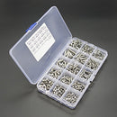 Box 500Pcs NUZAMAS M3 M4 M5 304 Stainless Steel Machine Screws and Nuts Kit, Button Head, Hex Socket Bolts Fasteners Assortment Set, Keys