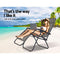 Gardeon Zero Gravity Portable Reclining Lounge Folding Outdoor Camping Beach Chair Beige