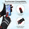 Fdx Full Finger Winter Cycling Gloves, Breathable, Water Resistant, Windproof, Anti- Shocking Gel Padded Palms, Touchscreen, Anti-Slip Warm Thermal Men Women MTB (Red -M)