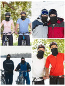 6 Pieces Face Balaclava Ski Mask Cover Winter Ice Silk UV Protection Full Cover for Women Men Outdoor Sports, Black, One size