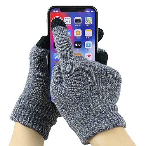 Kids Touchscreen Gloves 2 Pair,Knit Texting Gloves Winters Gloves for Boys&Girls