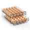 ZHAIXIAONIAN Egg Holder for Refrigerator, 60 Egg Drawer Organizer with Time Scale, Stackable Egg Holder Egg Trays, Clear Egg Fresh Storage Box for Friage, Large Capacity Egg Container Organizer Bins
