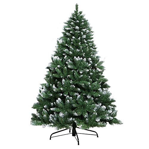 Jingle Jollys Christmas Tree 2.4M Snowy Xmas Trees, Decorations Holiday Party Gift Home Garden Store Decor, 8FT 1400 Tips Frosted Snow Thick Foliage Easy Assembly Indoor Outdoor