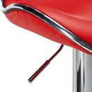 (Red) - Roundhill Furniture Masaccio Cushioned Red Leatherette Upholstery Airlift Swivel Barstool (Set of 2)