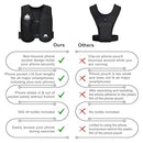 Bearactive Running Phone Holder with 500ml Running Water Bottle – Adjustable Strap and 6 Pockets - Running Hydration Vest, Running Vest Women & Men - Running Gifts (Black)