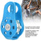 Climbing Pulley, 20KN Aluminum Micro Pulley Fixed Side Pulleys for Aerial Work Outdoor (Blue)