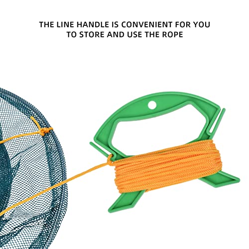 SF Portable Crab Drop Net with Net Bait Bag & Rope & Line Handle for Crabbing Catch Fish Prawn Crayfish Lobster (Set of 2, W30cm x H25cm)