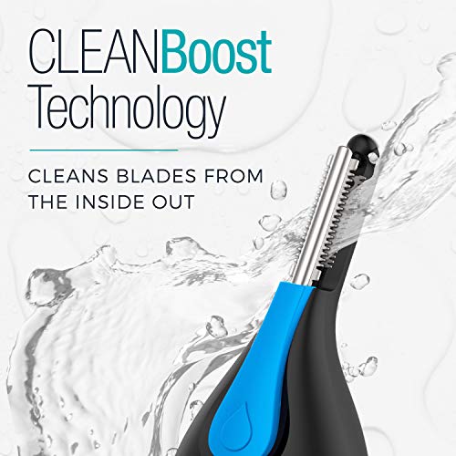 Remington NE3855 Nose, Ear & Detail Trimmer with CLEANBoost Technology for Easy Washing, Eyebrow Trimming Comb Attachment, Black