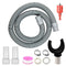 MaxEarn 8 Piece Rain Butt Connection Set Including 100 cm Connection Hose + 25 mm Shunt Pipe + Hole Opener, Rain Butt Connection Downpipe for Rain Collector Rainwater Butt Brand: MaxEarn