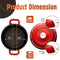Krustic Enameled Cast Iron Dutch Oven for Sourdough Bread Baking | 6 Quart Pot with Lid | 10 Inch Ceramic Enamel Thick Coated Cookware Set with Non Stick Silicone Baking Mat for Cooking | 6 Qt | Red