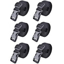 Luggage Straps Suitcase Belts Travel Accessories Bag Straps Adjustable Heavy Duty with Quick-Release Buckle 4 Pack (Black - 1m - 25mm)