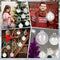 Wettarn Set of 8 Large Christmas Ball Ornaments 6 Inch Glitter Hanging Christmas Plastic Balls Indoor and Outdoor Hanging Christmas Tree Decorations for Yard Garden