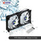 TITAN- 12V DC 120mm Double Rack Mount Cooling Fan for Caravan RV fridge Vent and Ventilation Grille -TTC-SC22 (90mm)