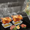 onlyfire Double Ended 8-Prong Rotisserie Fork + 4-Prong Meat Forks (2 Pieces), BBQ Grill Rotisserie Chicken Forks Kit, Fits 12 MM Hexagon & 10 MM and 8 MM Square Spit Rods