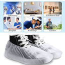 1000 Pcs Disposable Shoe Covers Boot Cover Waterproof Non Slip Shoe Protector Shoe Booties Covers for Indoor Carpet Floor Workplace Protection, One Size Fit Most (White)