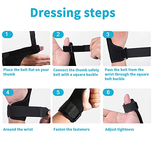 1 Piece Provides support and restricts thumb movement to help reduce pressure and pain caused by thumb injuries, tendonitis, arthritis, and sprains. (1 Black Thumb Splint Glove)