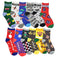 100 Pairs Wholesale lot Kids Girls Assorted Novelty Design Crew Socks (4-6, Assorted Boys & Girls)