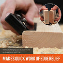 Saker Chamfer Plane-Woodworking Edge Corner Flattening Tool with Auxiliary Locator,Hand Chamfering Planer Suitable for Quick Edge Trimming of Wood (Combination upgrade-6 Cutter Heads, Black)