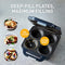 Sunbeam Pie Magic 4 Up | Electric Pie Maker, Deep-Fill Plates Make 4 Traditional-Sized Crispy Pies, With Pastry Cutter for Perfect Portions & Pie Maker Recipes E-Booklet, Grey