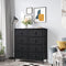 Luxsuite Chest of 8 Drawers Cabinet Tower Dresser Organizer Clothes Toys Storage Unit Fabric Bin Steel Frame Living Room Bedroom Hallway Entryway Furniture Black