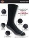 Dickies Men's Dri-Tech Moisture Control Crew Socks Multipack, Black (6 Pairs), 12-15