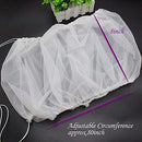 ZOCONE Bird Seed Guards & Catchers Stretchy Adjustable Drawstring Bird Cage Mesh Net Cover Cage Skirt (8''X80'', White)