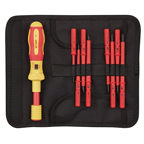 Draper XP1000 9 Piece Torque Screwdriver Set | VDE Dual Insulated Interchangeable Blade | Electrical Tool Driver Set | Hand Tools Set | 65372