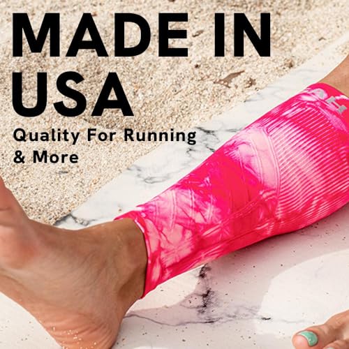Zensah Compression Leg Sleeves - Helps Shin Splints, Leg Sleeves for Running (Small/Medium, Topography)
