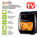 Tower T17076 Xpress Pro Combo 10-in-1 Digital Air Fryer Oven with Rapid Air Circulation, 60-Minute Timer, 11L, 2000W, Black