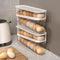 ZeJlo Egg Holder For Refrigerator, Space-Saving Rolling Eggs Dispenser for Refrigerator Storage, Made of Sturdy, Clear PTE Material, Holds 12 Large Eggs