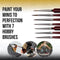 Wargames Delivered Miniature Paint Brushes-Army Painter Brushes-15 Paint Brushes for Miniature Painting-Effect, Fine Tip Detail & Dry Brushes Model Paint Brush - Acrylic Brush Set for Model Painting