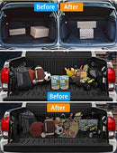 2 Pack Car Rear Cargo Nets Kit, 2 Different Sizes Adjustable Elastic Storage Organizer Pocket Trunk Net with 24 PCS Accessories, Nylon Mesh Net Bag Heavy Duty Net for Car SUV Truck Vans (1+1)