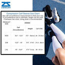 Zensah Calf/Shin Splint Compression Sleeve (Singe Sleeve), Navy Blue, Large/X-Large