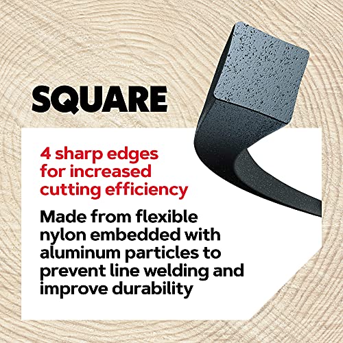 Oregon Square Nylium Heavy-Duty Trimmer Line, 3.0 mm X 155 m Spool – Fits Most Trimmer Types (109524E)