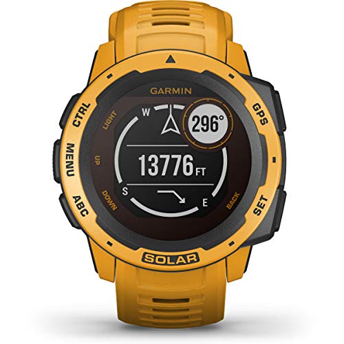 Garmin Instinct Solar, Rugged Outdoor GPS Watch, Sunbrust