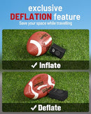 ETENWOLF Electric Ball Pump Inflation & Deflation 2-17PSI, Basketball Pump with Precise Pressure Gauge, Rechargeable Air Pump for Balls, Soccer Ball Air Pump, Deep Black