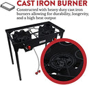 GasOne Two Burner Propane Camp Stove with Cover Outdoor High Pressure Propane Double Burner, Red QCC