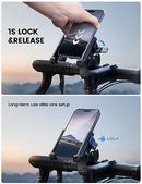 Lamicall Motorcycle Phone Mount Holder - [Camera Friendly] [1s Lock] 2023 Bike Phone Holder Handlebar Clamp, Bicycle Scooter Phone Clip, for iPhone 15 14 Pro Max, 13 12 Mini, 2.4~3.54" Wide Phones