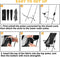 KingCamp Compact Camping Chairs for Adults Ultralight High Back Folding Portable Lawn Light Weight Outdoor with Armrest, Side Pocket, Headrast, Carry Bag, Support 265 Lbs, 2 Pack, Black-2 Pack