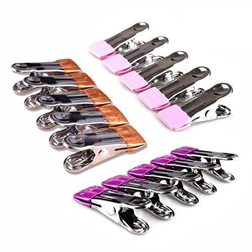 FOMMEN Towel Clips: 30 Packs 2.3 inch Stainless Steel Metal Beach Towel Clips, Pool Cover Clamps, Beach Chair Clips, Beach Blanket Holder Pins Cruise Boat Pool Lounge Chair